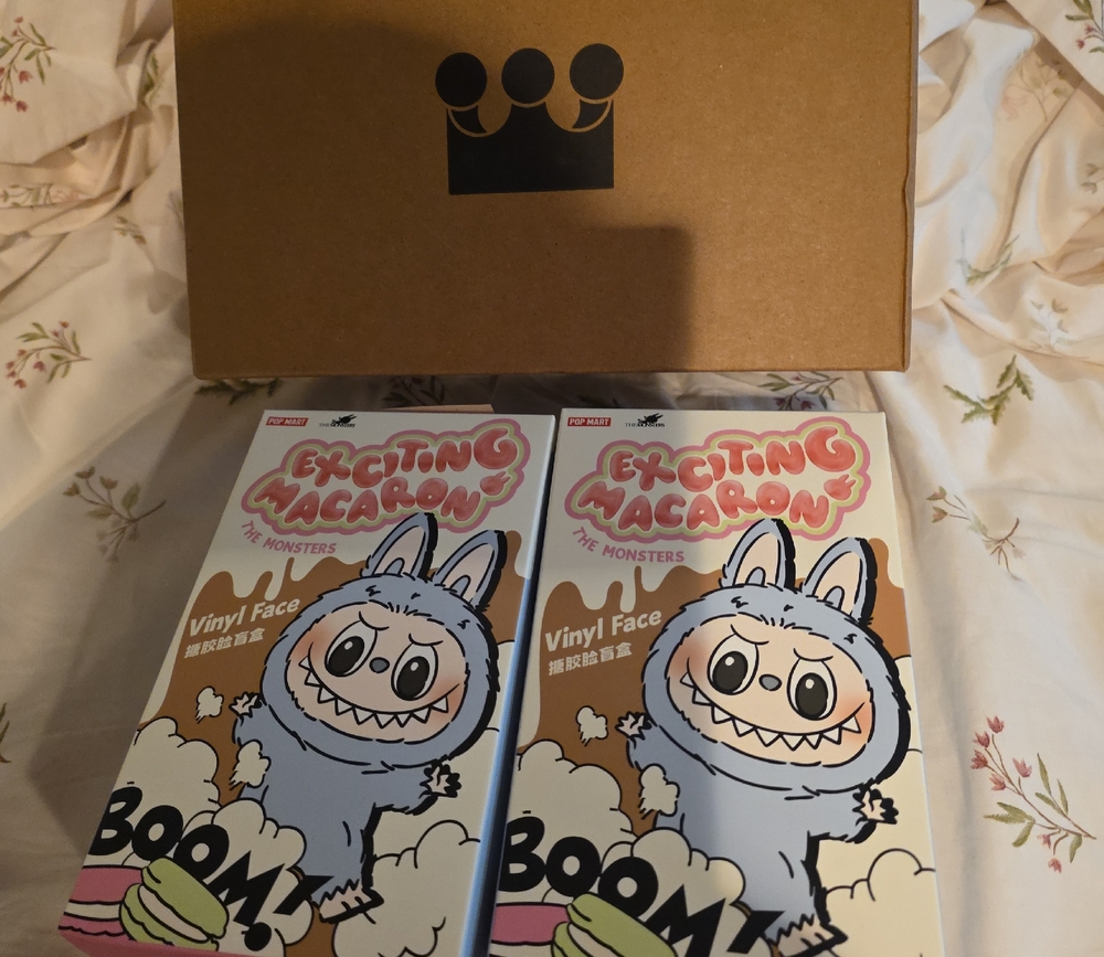 2 New/ Sealed Labubu Exciting Macaron Monsters (Green Gpape & Soymilk)